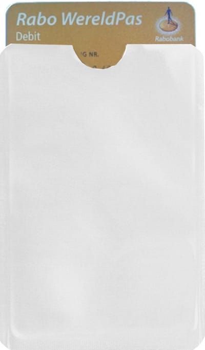 RFID bankpas beschermer - Kaarthouder Soft - Anti-Skimming - Wit