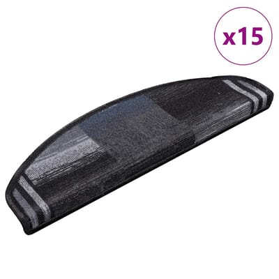 vidaXL - Trapmatten - zelfklevend - 15 - st - 65x21x4 - cm - zwart - en - grijs