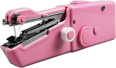 Handnaaimachine - Kleine naaimachine - Kleding repareren - Automatische steekregeling - 21 cm - Roze