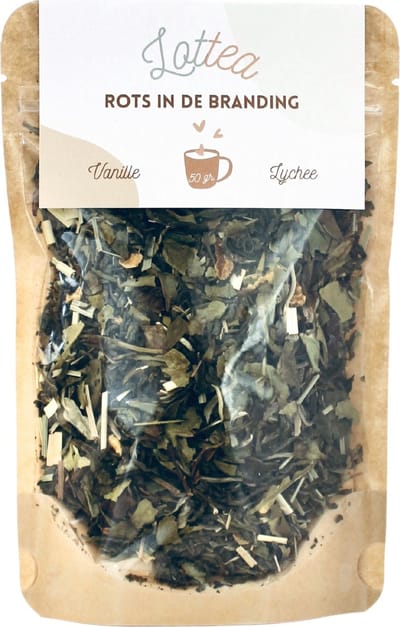 Lottea Rots in de Branding thee 50 gram Stazak - verse thee, witte thee, thee cadeau, thee geschenk, thee cadeautje