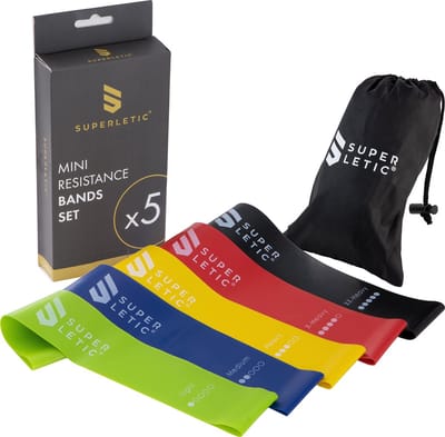 Uros Mini weerstandsbanden set van 5 fitnessband loop 100% latex
