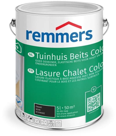 Remmers Tuinhuis Beits Color - Zwart - 0.75 liter