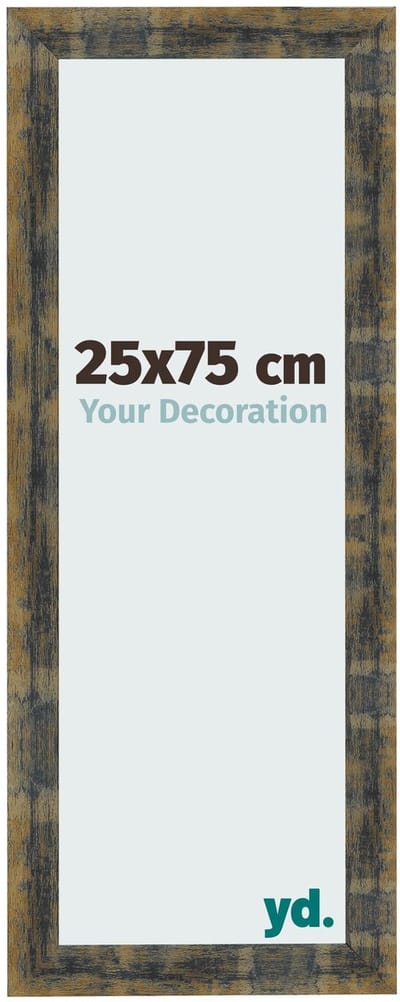 Your Decoration - Fotolijst 25x75 cm - MDF - Blauw Goud Gemeleerd - Pisa