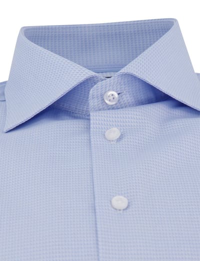 John Miller tailored fit overhemd lichtblauw effen
