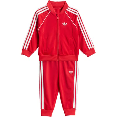 Adidas Sst Tracksuit Trainingspakken Baby - Rood - Maat 93 - 98 CM - Poly Mesh