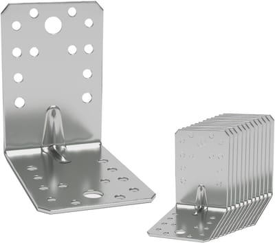 Hoekverbindingen Set - Versterkingshoeken - Meubelreparatie - Verzinkt Metaal - 95 x 95 mm - Zilver