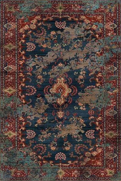 Bamyum Kinevart Bedrukt Tapijt Chenilleprint Machine Made 80 x 300 cm, Vintage Tapijt Slaapkamer, Antibacterieel Antislip Ondervloer Keukentapijt