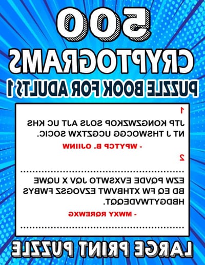 Cryptogram Puzzelboek - Cryptoquotes Puzzels - Geest Trainen - Grote Letters - 8.5 x 11 Inch - Niet Gespecificeerd