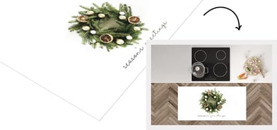 Keukenloper - Loper keuken - Winter - Sinaasappel - Kerst - 120x60 cm - Keukenloper vinyl