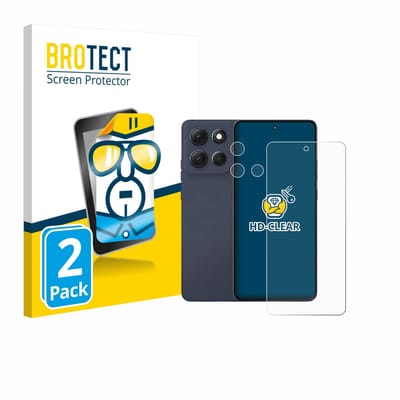 BROTECT - Screenprotector voor Motorola Moto G86 (Voor+Camera) - Folie Beschermfolie transparant 2 Stuks