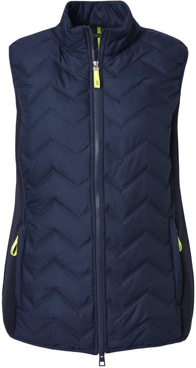 Laurasøn - Dames - Doorgestikte bodywarmer opstaande kraag - Marine - Maat 40+
