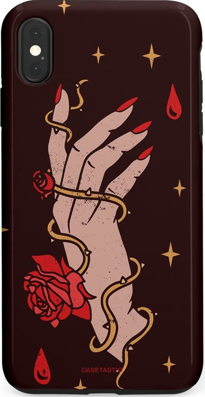 Casetastic Hoesje Geschikt voor Apple iPhone Xs Max - Stijlvolle Beschermende Duo-layer Case - Hartslag van tijd