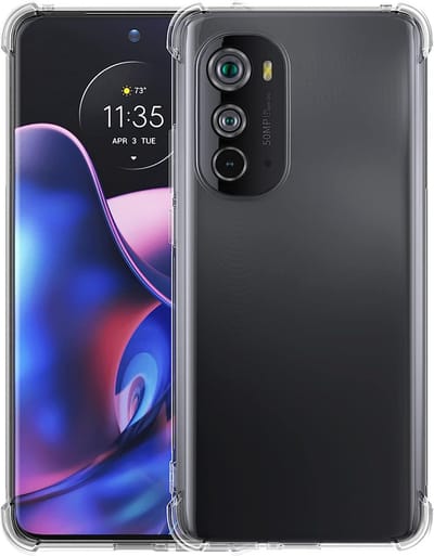 Hoesje geschikt voor Motorola Moto Edge 2022 - Back Cover Case ShockGuard Transparant