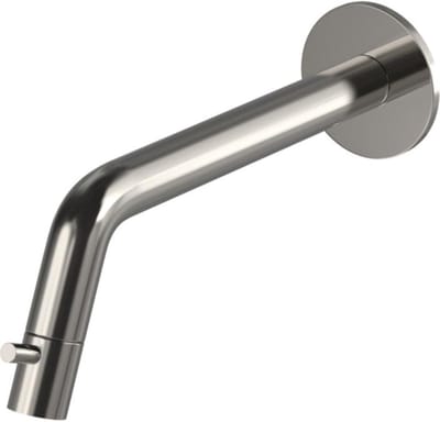 Hotbath Cobber Fonteinkraan Wandmodel - Inbouw - Inkortbaar - Uitvoering GN - Geborsteld Nikkel - Messing - 60 mm - Waterbesparend