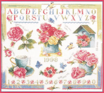 borduurpakket 90115 marjolein bastin, rozen, a.b.c. (final edition)