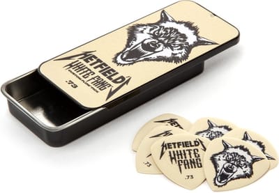 Jim Dunlop James Hetfield - Plectrums - White Fang - 0,73 mm - Pick Tin 6 Stuks