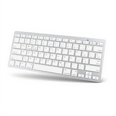 Dailygoods - Draadloos Toetsenbord - Ergonomisch en Compact - Stil en Comfortabel - Zilver - Draagbaar Ultradun - Geschikt voor PC en Laptop - Duitse...