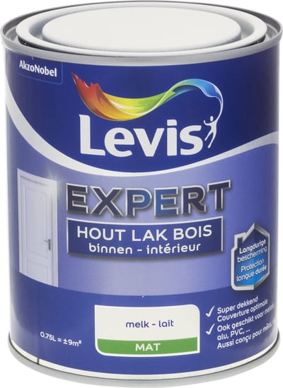 Levis - Expert Hout Lak Binnen Mat - Melk - 0,75 L
