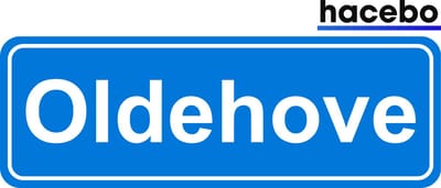 Hacebo - Plaatsnaam Sticker - 29x10 CM - Oldehove sticker - Verkeersborden sticker - grappige cadeaus - Oldehove