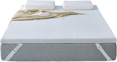 Matras Topper - Schuim Matrasbeschermer - Comfortabel Slapen - Verwijderbare Wasbare Hoes - 120x200 cm - Wit