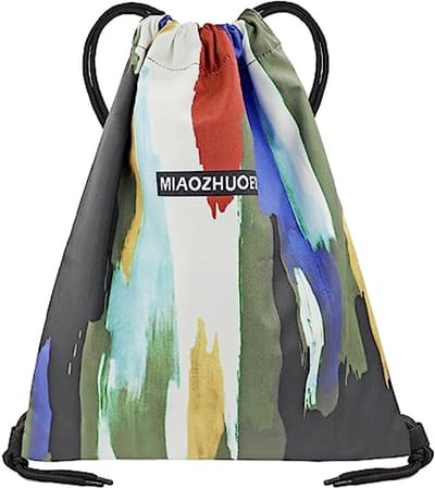 Klein Sporttas met Trekkoord voor Dames en Heren – Ideaal voor Zwemmen, Yoga, Reizen en School – 33 x 40 cm