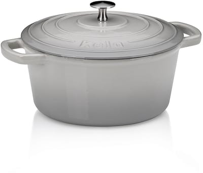 Braadpan, Gietijzer, Rond, Grijs, 24 cm - Kela | Calido