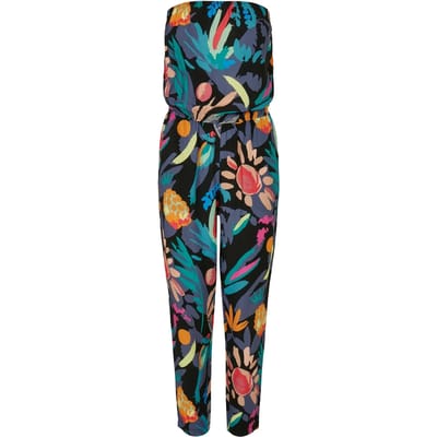 Urban Classics - Viscose Bandeau blackfruity Jumpsuit - 5XL - Zwart