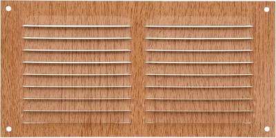 Ventilatierooster Rechthoekig Aluminium 100x200mm Houtkleur voor Keuken en Plafond