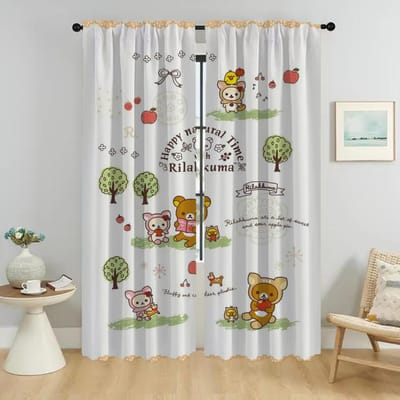 Halloween Decoratie Rilakkumaes Shades Huis Interieur Gordijnen voor Woonkamer Verduisterend Gordijn Scheidingsgordijnen 2 Stuks W50xH70cmx2pcs-CL gray