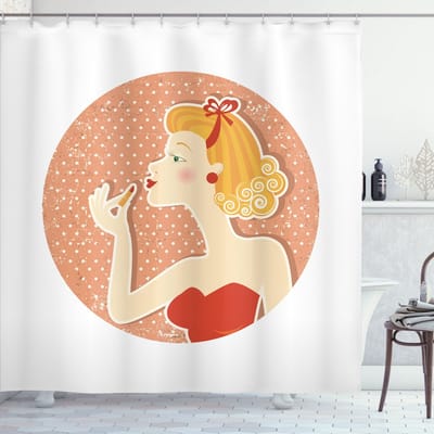 ABAKUHAUS Wijnoogstvrouw Douchegordijn – Meerkleurig – 175x220 cm