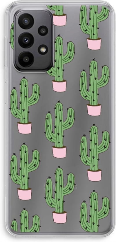 Case Company® - Hoesje geschikt voor Samsung Galaxy A23 hoesje - Cactus Lover - Soft Cover Telefoonhoesje - Bescherming aan alle Kanten en Schermrand