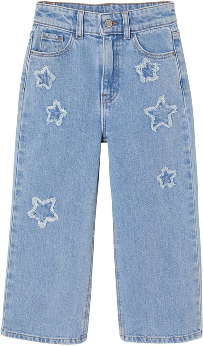 Vertbaudet Wijde jeans voor meisjes met sterren