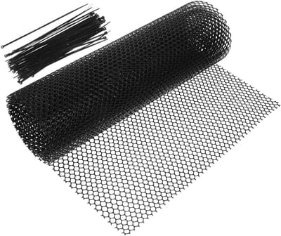 Veiligheidsnet - Trapleuning Balkonbescherming - Veiligheid Verbeteren - Robuust HDPE Materiaal - 3 meter breed - Zwart