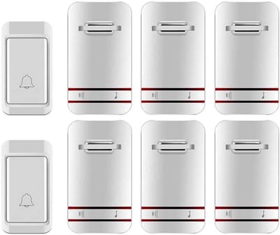 Draadloze Deurbel - Waterdichte Bel - Bezoekers Ontvangen - Zonder Batterijen - 120 Meter Bereik - Wit