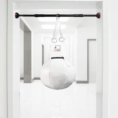 Speed Punch Ball - Bokszak Bal - Stress Verlichten - PU Leer - 40cm Bal 70-160cm Bar - Wit