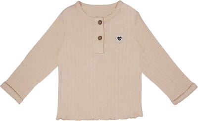 Frogs and Dogs - Rib T-shirt | Zand - Katoen - Maat 50/56