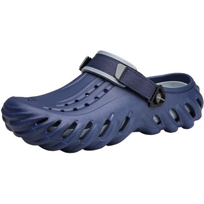 Nieuwe Zomer Heren Casual Dikke Zool Anti-slip Mode Ronde Neus Binnen Buiten Strand Sandalen Instapper Ademend EVA Teenslipper S... 41 gray