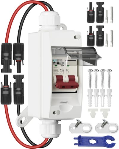 Miniatuur Stroomonderbreker DC500V 32A - IP65 Waterdichte Ontkoppel Schakelaar met Muurhaken voor Zonne-energie Systemen