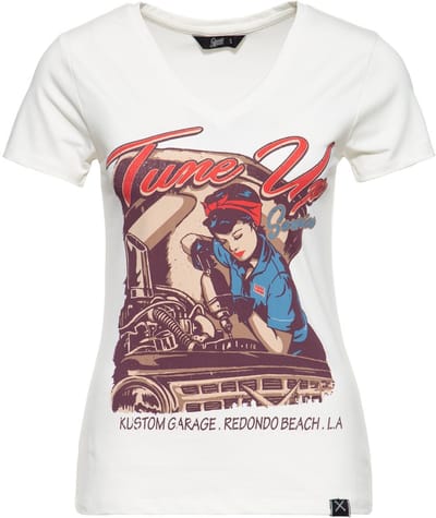 Queen Kerosin - Tune Up Top - L - Wit