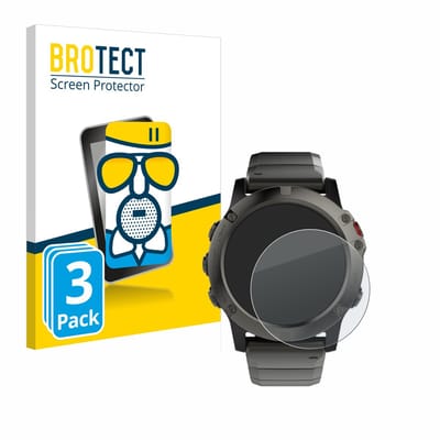 BROTECT - Screenprotector voor Garmin Fenix 5X (51 mm) - Folie Beschermfolie Beschermglas matte 3 Stuks