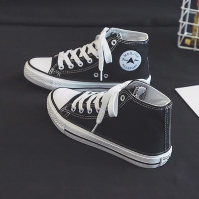 Heren- en Dames Gevulkaniseerde Schoenen High-top Canvas Schoenen Student Veelzijdige Stoffen Schoenen Herfst Nieuw Koppel 40