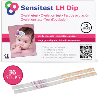 Sensitest Ovulatietest Dipstick – 36 stuks – Gevoelige ovulatietesten – Vind eenvoudig je vruchtbare dagen & vergroot je kans op zwangerschap – Inclusief ovulatiekalender & handleiding