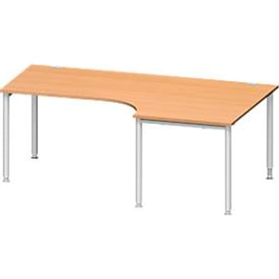 Schäfer Shop  Genius Hoekbureautafel MODENA FLEX 90°, aanbouw rechts, B 2000 mm, beuken