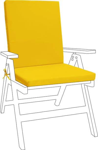 Stoel Zitkussen voor Tuin - Hoge Rug Tuinkussen - Zitkussen Ergonomisch - Tuinstoelkussens met Lint - Buiten Tuin Stoelkussen - Zitkussens 44cm x 100cm