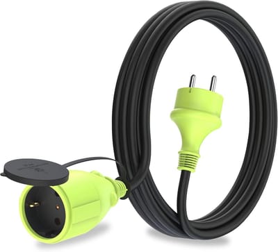 3m Schuko-verlengkabel IP44 voor buitengebruik - H05RR-F3G 1,5mm² met geaarde contactdoos