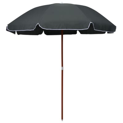 vidaXL - Parasol - met - stalen - paal - 240 - cm - antracietkleurig