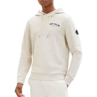 Tom Tailor - Hoodie - Heren - XXL - Beige - Katoen - 1037751