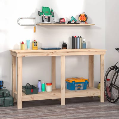 vidaXL - Werkbank - 140x50x80 - cm - massief - grenenhout