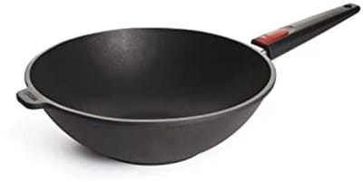 Titanium Wok/Sauspan - 30 cm met Afneembaar Handvat - Geschikt voor Inductie Koken