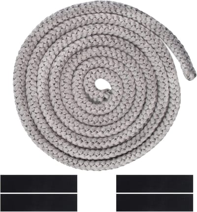 10 mm x 2,5 m Vuurplaatsafdichting van glasvezel met 4 hittebestendige afdichtingen voor haard en kachel